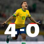 Brasil 4 - Paraguay 0. La síntesis y resumen de goles